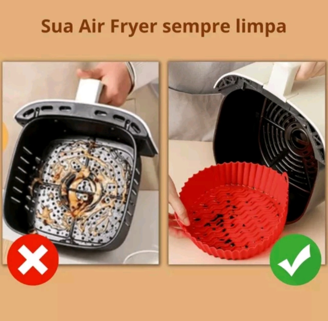 Forma Silicone Para Fritadeira Elétrica Air Fryer Forno Freezer